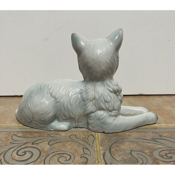 Vintage Kalk White Cermaic/Porcelain Persian Kitten Cat Figurine Statue Germany - Picture 2 of 7